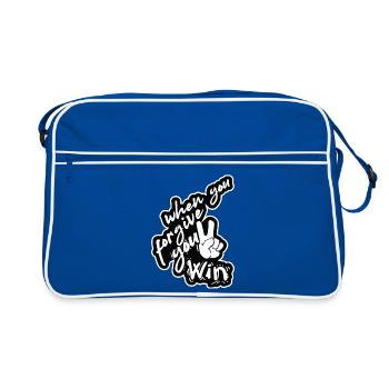when you forgive you win - Retro Bag - blue/white - Front