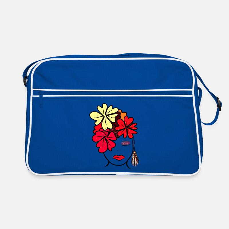 Imprimé de collage de fleurs botaniques Sac Retro