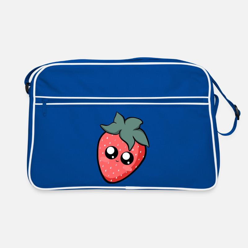 Fruchtige Erdbeere Retro Tasche