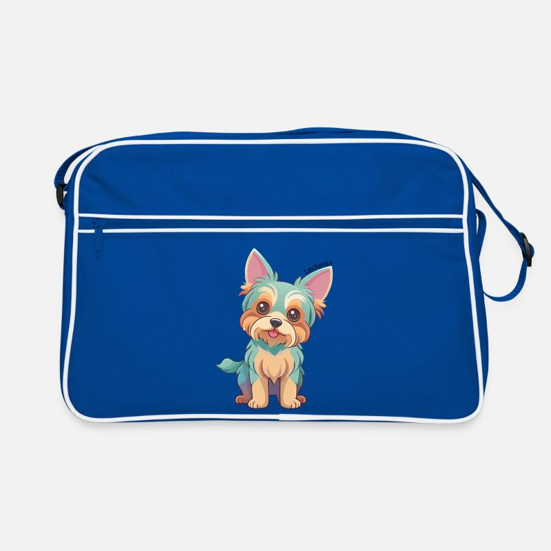 Chien mignon avec de grands yeux Yorkshire Terrier Sac Retro
