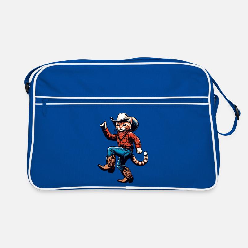 Katze Cowboy Abenteuer Retro Tasche