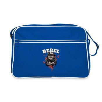 Rebel Cat - Retro Bag - blue/white - Front