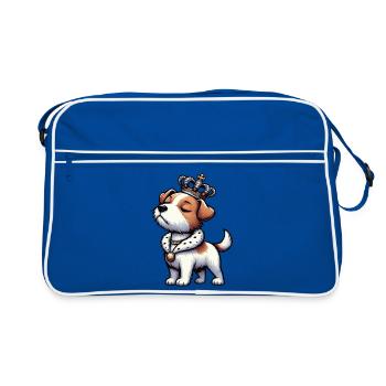 Jack Russell terrier Jack Russell amoureux Jackie - Sac Retro - bleu/blanc - Devant