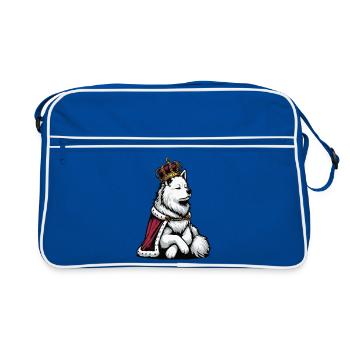 Chiens bergers blancs bergers - Sac Retro - bleu/blanc - Devant