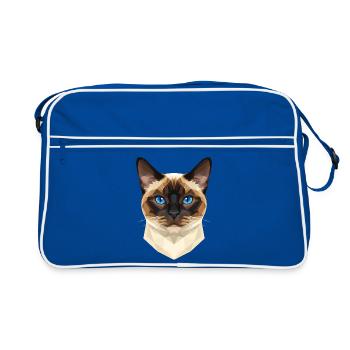 Chat siamois Chat siamois Chat siamois Chat siamois - Sac Retro - bleu/blanc - Devant