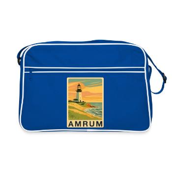 Amrum - Retro Tasche - Blau/Weiß - Vorne