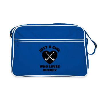 Juste une fille qui aime le hockey. - Sac Retro - bleu/blanc - Devant