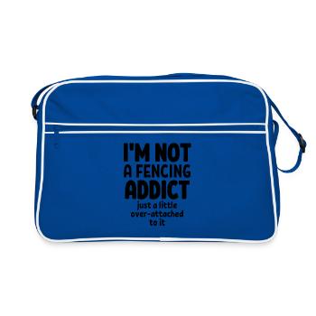 Je ne suis pas un accro à l’escrime. - Sac Retro - bleu/blanc - Devant