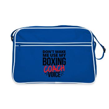 Don't make me use my boxing coach voice - Retro Bag - blue/white - Front