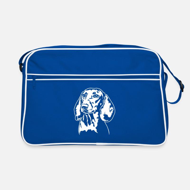 Dackel Dachshund Teckel Hundeportrait Hunde Retro Tasche
