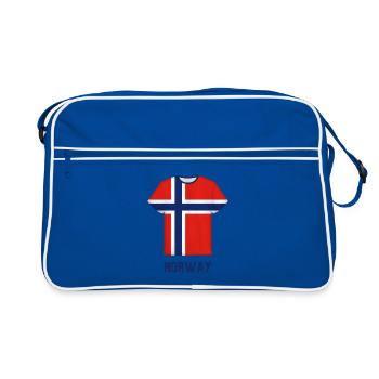 Maillot de football norvégien – Drapeau - Sac Retro - bleu/blanc - Devant