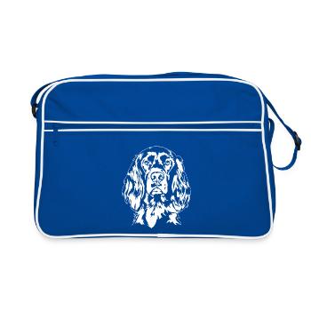 Irish Setter Hound Hunting Dogs Dogs Wilsigns - Retro Bag - blue/white - Front