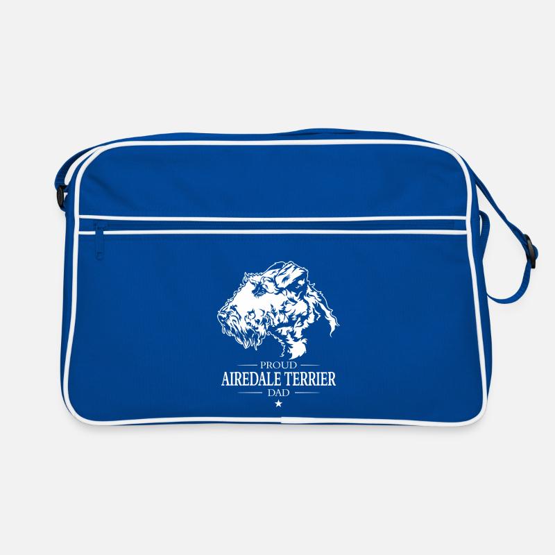 Airedale Terrier Dad Hunde Hund Wilsigns Retro Tasche