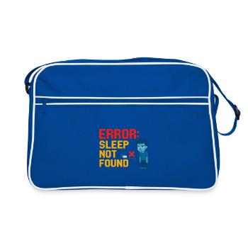 Error: Sleep Not Found - Retro Tasche - Blau/Weiß - Vorne