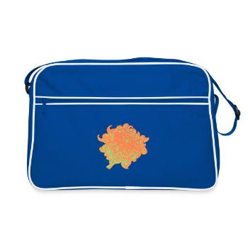 Chrysanthème Néon Floral - Sac Retro - bleu/blanc - Devant