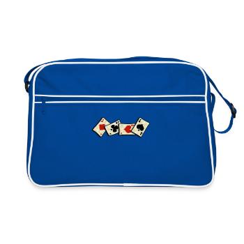 vintage poker cards - Sac Retro - bleu/blanc - Devant