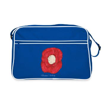 Un coquelicot soporifique - Sac Retro - bleu/blanc - Devant