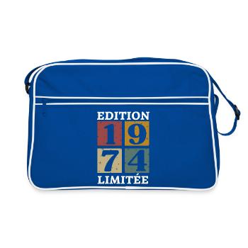 Limited edition 1974 born in 1974 - Retro Bag - blue/white - Front
