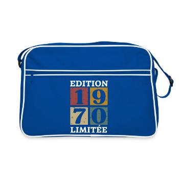 Limited edition 1970 born in 1970 - Retro Bag - blue/white - Front