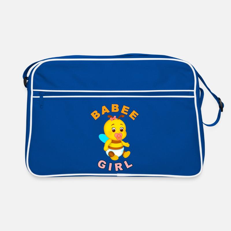 BABEE Mädchen mit Text Retro Tasche