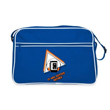 Cassettes Vintage Audio Design - Sac Retro - bleu/blanc - Devant