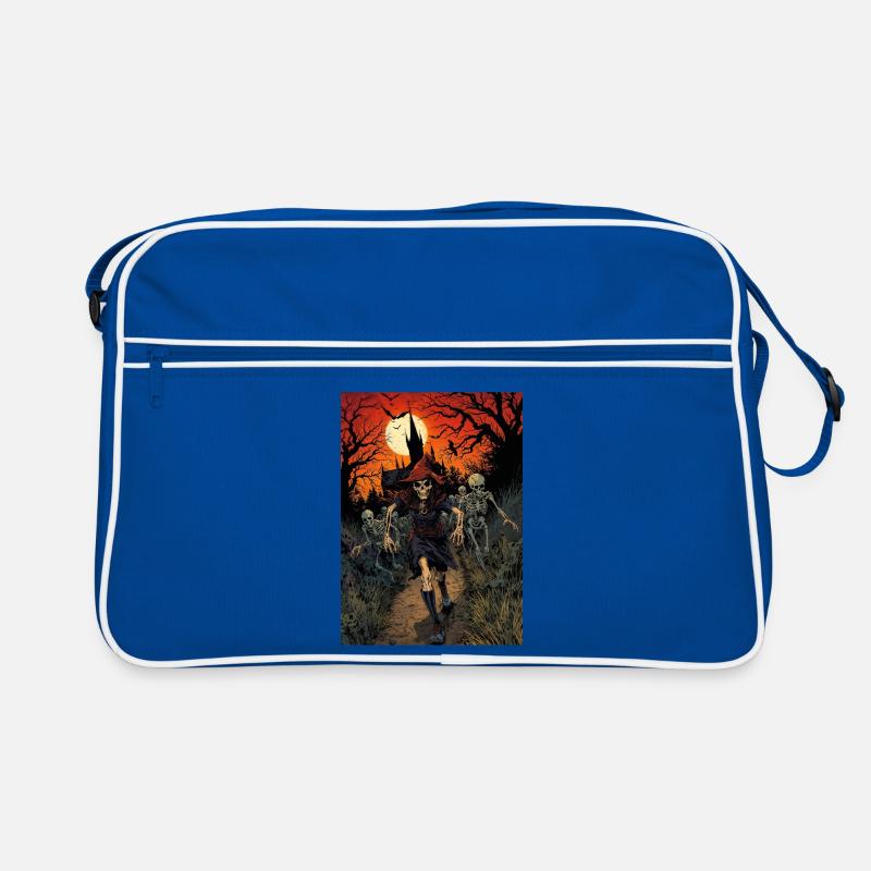 Grim Wanderer in Haunted Dusk Retro Bag