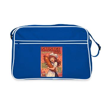 Sausage Saga Fake Comic Magazine Cook - Retro Bag - blue/white - Front