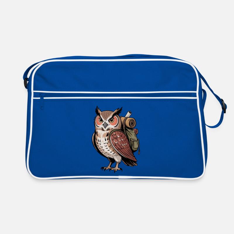 Wandernde Eule Retro Tasche