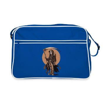 Steampunk Grim Reaper – Style Industriel - Sac Retro - bleu/blanc - Devant