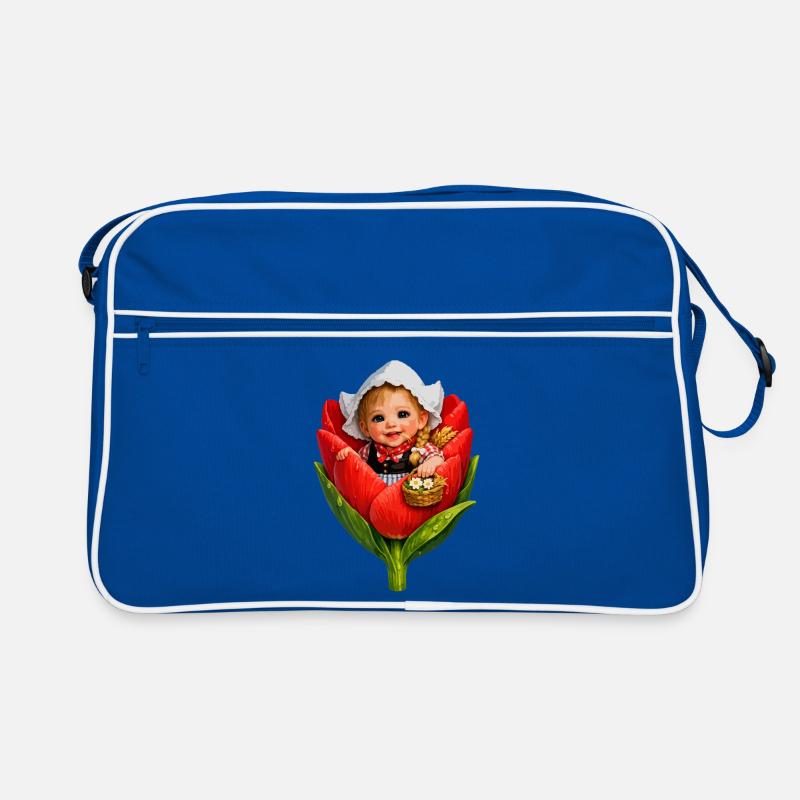 Bébé en fleur de tulipe rouge Sac Retro