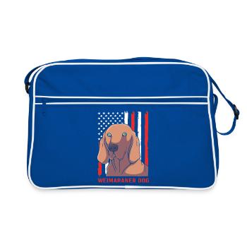 Weimaraner - Sac Retro - bleu/blanc - Devant