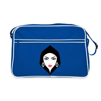 BW Woman Geometric Beauty That Commands Attention - Retro Bag - blue/white - Front