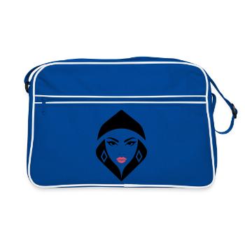 Cobra Queen – powerful, feminine, and commanding - Retro Bag - blue/white - Front