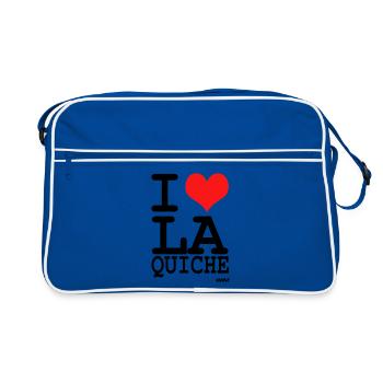 la quiche - Retro Tasche - Blau/Weiß - Vorne