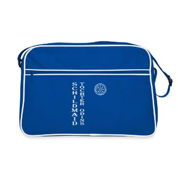 Schildmaid Wikinger Kriegerin - Retro Tasche - Blau/Weiß - Vorne