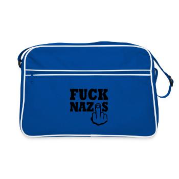 Fuck nazis - Sac Retro - bleu/blanc - Devant