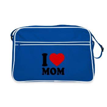 I love mom - Sac Retro - bleu/blanc - Devant