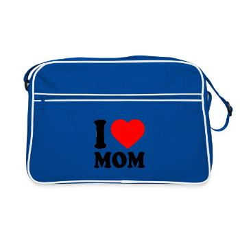 I love mom - Sac Retro - bleu/blanc - Devant