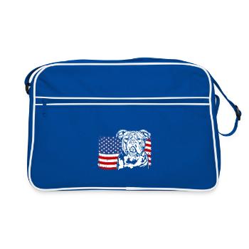 American XXL Bulldog US America Flag Wilsigns - Retro Bag - blue/white - Front