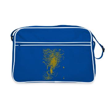 abstract design - Retro Bag - blue/white - Front