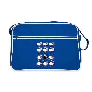 Mouton noir - Sac Retro - bleu/blanc - Devant