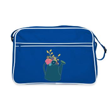 Watering can blue - Retro Bag - blue/white - Front