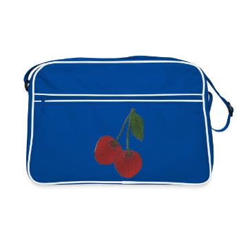 Tissu de cerises - Sac Retro - bleu/blanc - Devant