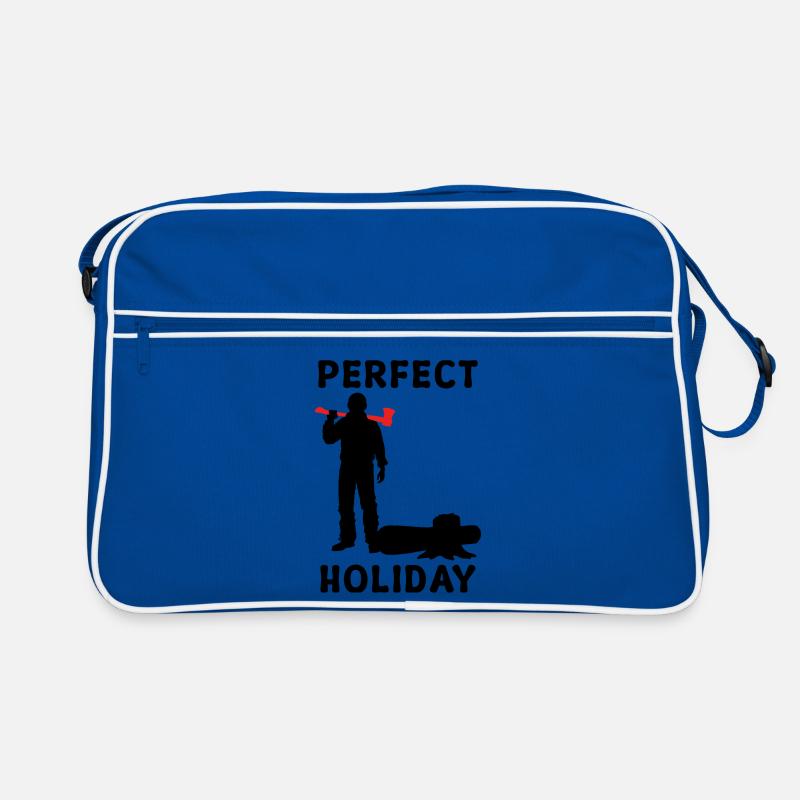 Woodwork Axe Lumberjack Tree Cutter Statement Retro Bag