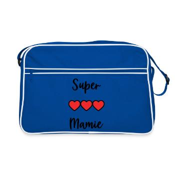 SUPER GRANNIA - Retro Tasche - Blau/Weiß - Vorne