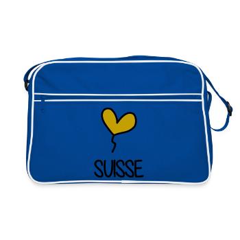 SUISSE. PAYS. GENEVE. SUISSE. HUMOUR - Sac Retro - bleu/blanc - Devant