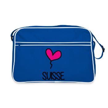 SUISSE. HUMOUR. PAYS - Sac Retro - bleu/blanc - Devant
