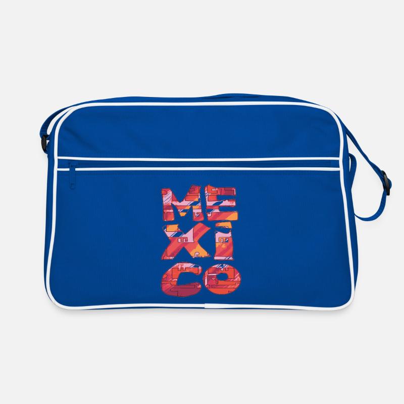 Mexico Brick Pattern Letters Retro Bag