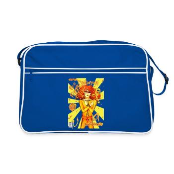 Femme Doigt Pipi2 - Sac Retro - bleu/blanc - Devant