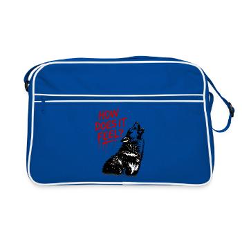 How does that feel? Howling Wolf - Retro Bag - blue/white - Front